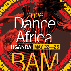Photos of a Ugandan dancer. DanceAfrica returns to BAM May 22nd through 25th.