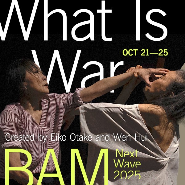 Eiko Otake and Wen Hui performing What Is War. Oct 21 through 25 at BAM, the Brooklyn Academy of Music.