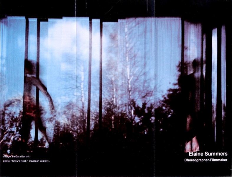 A dancer standing with their left arm pointing upward and right arm pointing to the floor with a violinist sitting to their left