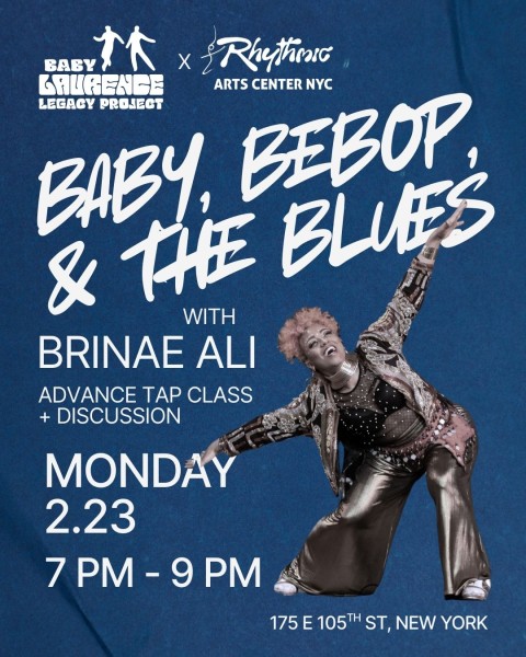 Baby, Bebop, and the Blues with Brinae Ali, class and discussion, Monday 2.23, 7pm - 9pm