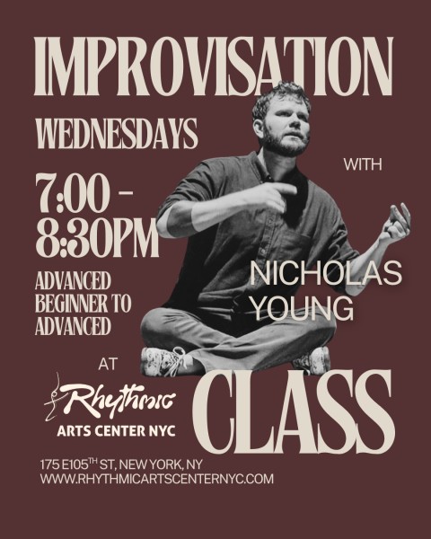 Flyer containing time and location details and a picture of Nicholas