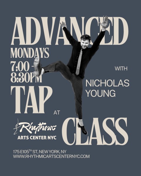 Flyer for class with class time details and picture of Nicholas Young