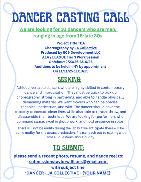 Flyer for JA Collective work session Casting