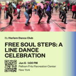 Group of line dancers
