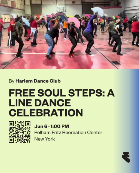 Group of line dancers