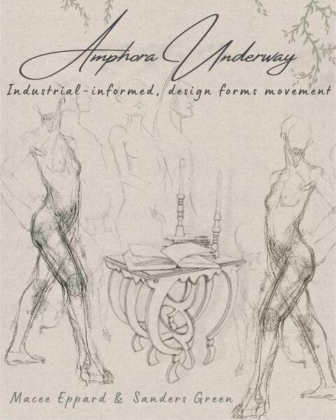 graphic - compilation of hand drawn sketches and the Amphora table 