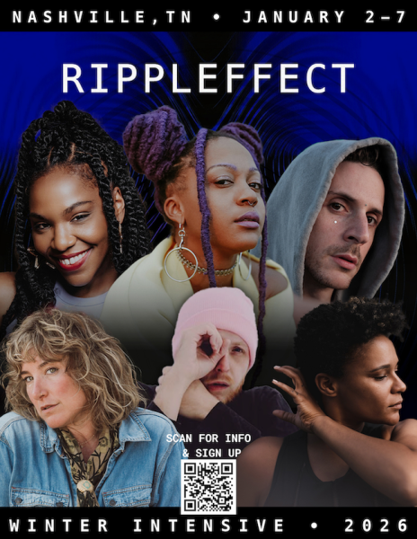 A collage of headshots of the faculty mentors over a blue background with the text RIPPLEFFECT printed at the top