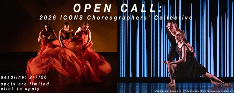 Promotional image featuring pictures from 2025's ICONS Choreographers' Collective performances