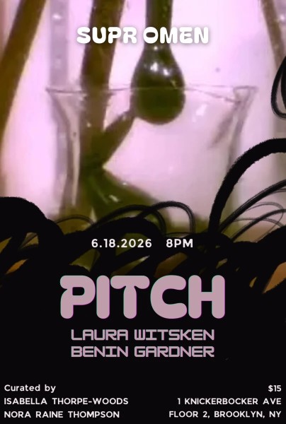 Flyer for PITCH with Laura Witsken and Benin Gardner
