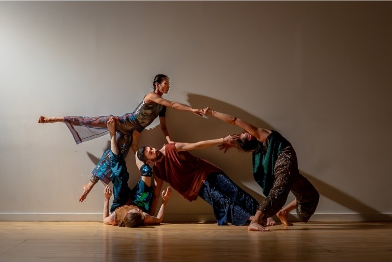 Shawn Brush, Chelsea Enjer Hecht, Ching-I Chang, and Jordan Morley in Amber Sloan's Echoes of Absurdity