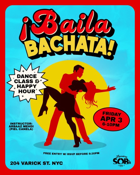 &iexcl;Baila Bachata! Dance Class & Happy Hour