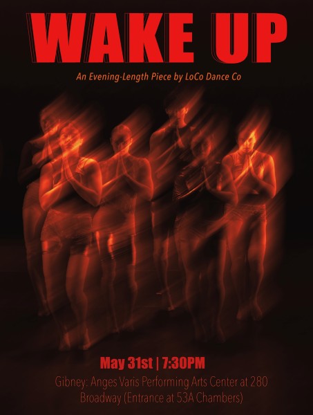 Poster with 7 dancers in clump with &ldquo;WAKE UP&rdquo; 