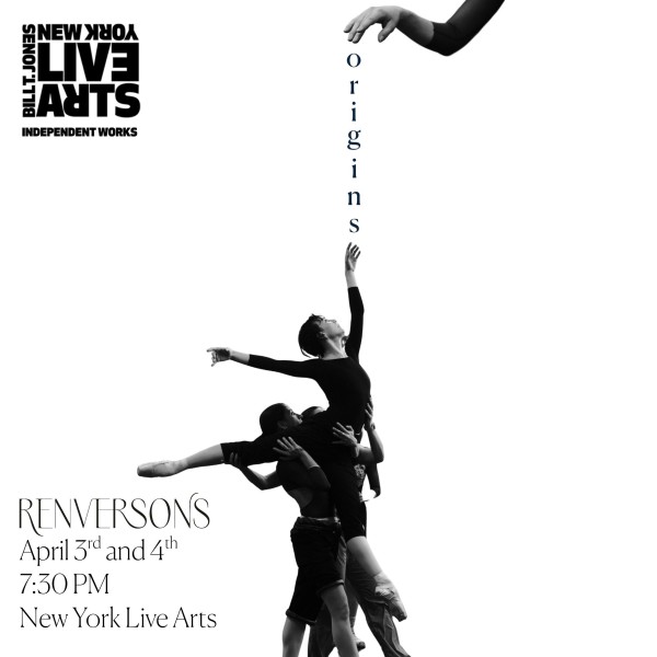 Dancer in an arabesque being lifted by other dancers reaching up