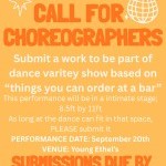 Poster describing the call for choreography and information about the application