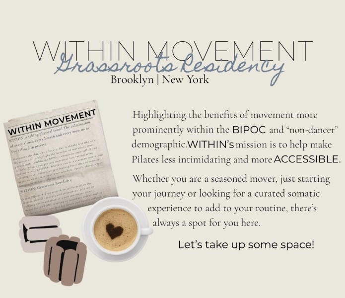 WITHIN MOVEMENT: Grassroots Residency | Brooklyn, New York. Pilates and Intensive Somatic Stretch Series 