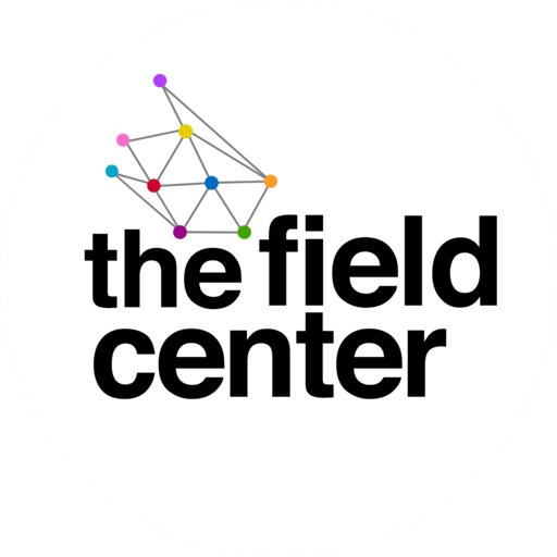 The Field Center logo-- 8 colored dots with black lines connecting