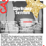 contains same text as above, over a white background with a black and white photo of a person dancing and a sparkly star