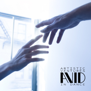 Two hands reaching for each other but don't touch. Bright white background with what appears to be a shape of a widow.