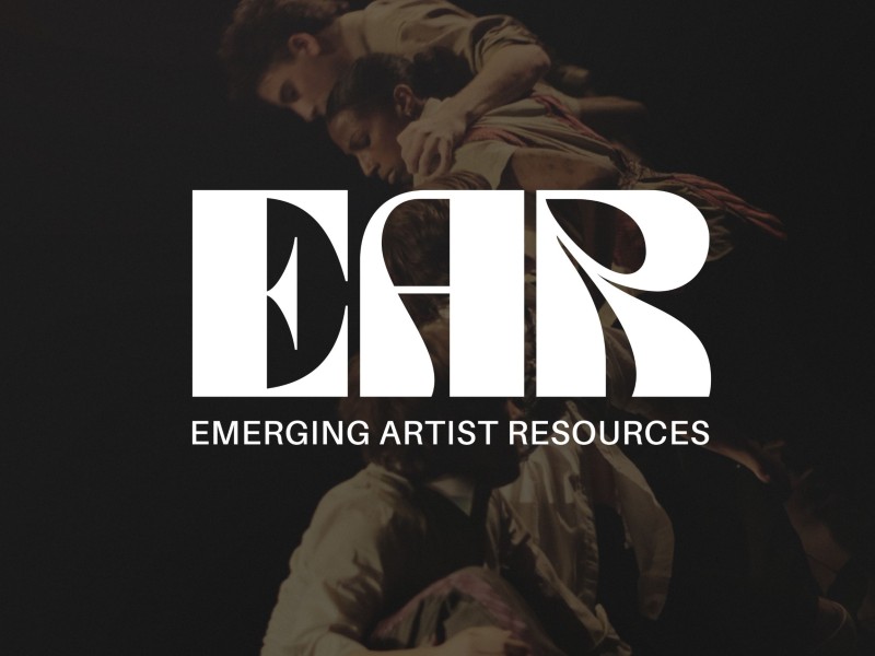In white text the image says EAR Emerging Artist Resources