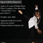 Apply to be a part of Bridget Ryan Dance Company&rsquo;s first dance film &ldquo;Animal Ethics&rdquo; as a guest dancer! 