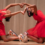 Students in a backbend