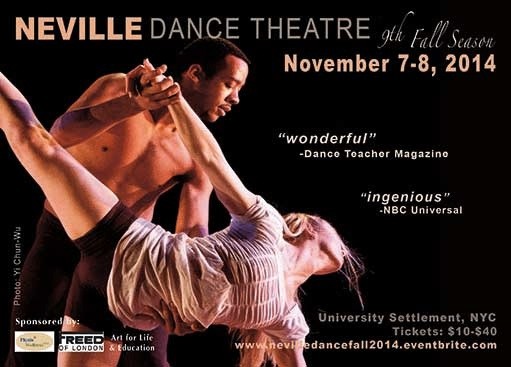 PRODUCTION ASSISTANT INTERN for Neville Dance Theatre's 9th NYC Fall Season