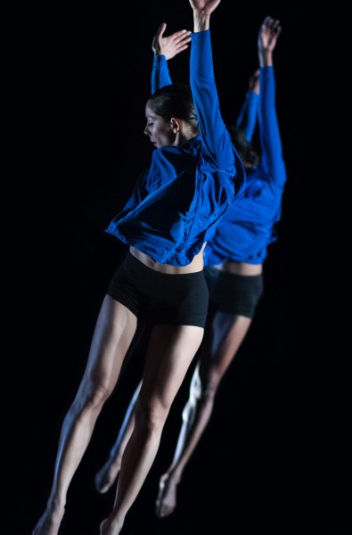 Elise Drew jumping to the side in Kate Weare's Night Light