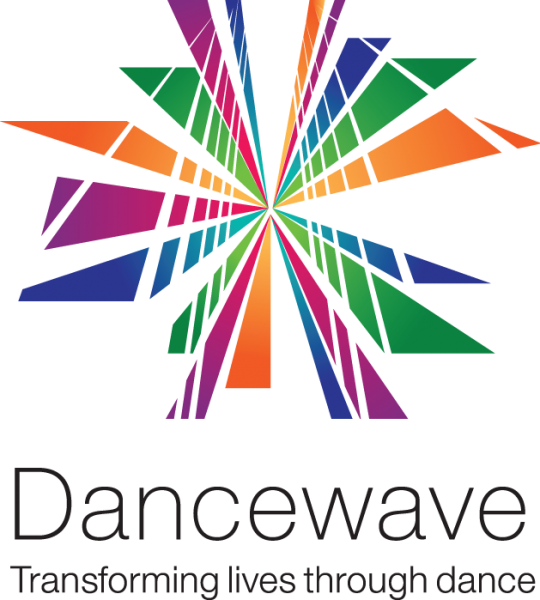 dancewave logo - multicolor burst