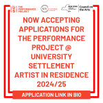 a white box with orange text reading: Now Accepting Applications