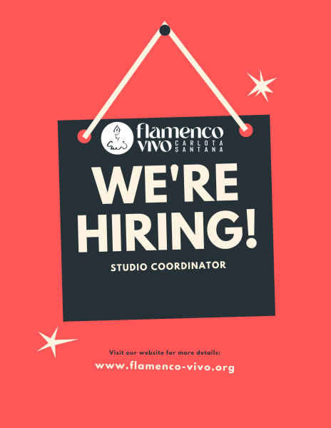Flamenco Vivo is seeking a Studio Coordinator to join our growing team!