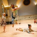 HIC SVNT DRACONES by K.J. Holmes with dancers Luke George and Devika Wickremesinghe, and cellist Lori Goldston. Photo by Ian Dou