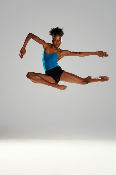 Dancer jumping in the air