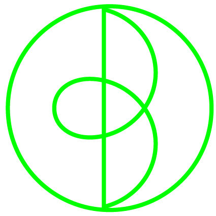 Brooklyn Ballet Neon Green Stylized "B" Logo