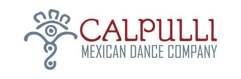 Logo showing Calpulli Mexican Dance Company in red and gray text