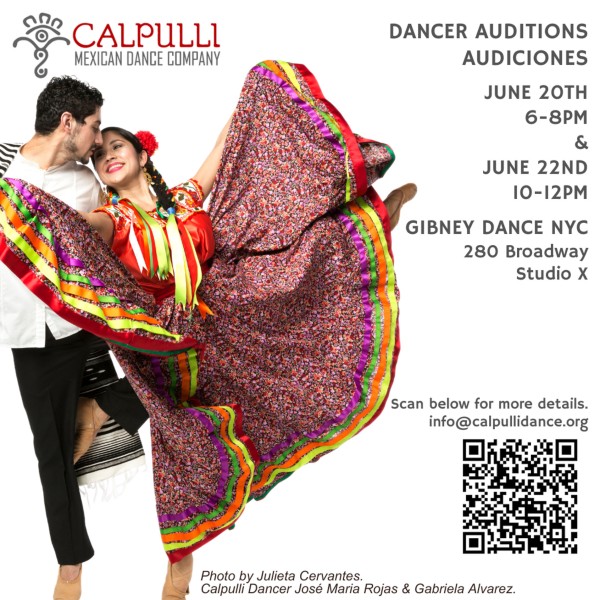 Calpulli Mexican Dance Company Audition QR Code