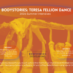4 dancers lifting up another dancer with title BodyStories: Teresa Fellion Dance Summer Intensives 
