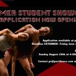 DEADLINE EXTENDED FRIDAY, JUNE 24TH for Peridance Summer Student Showcase