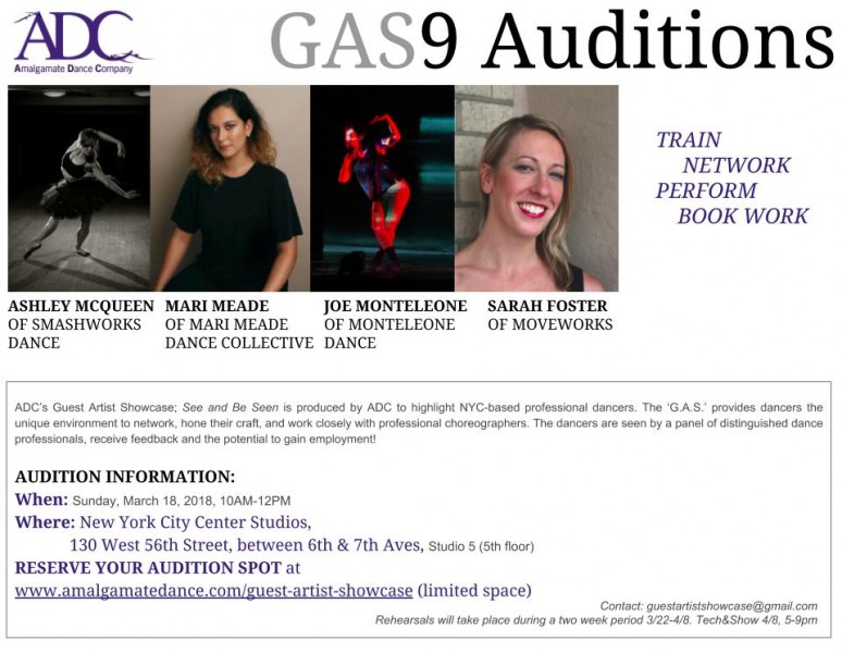 Guest Artist Showcase Audition Flyer