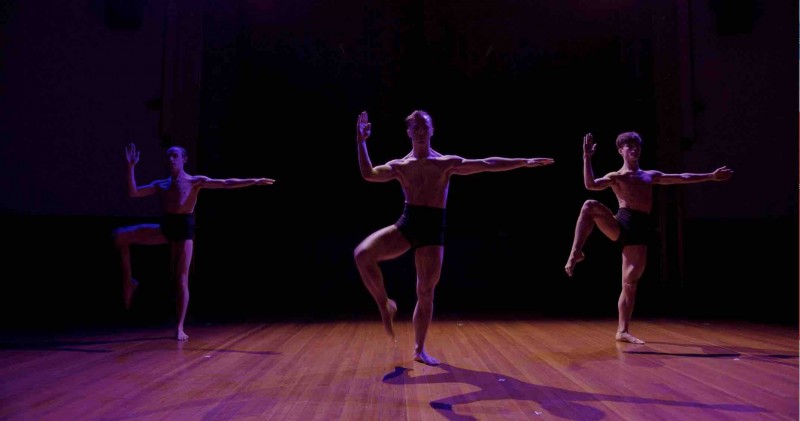Three men from Stephen Petronio Company in New Prayer For Now