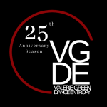 25th anniversary logo in red and black