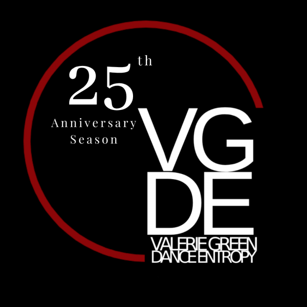 company 25th anniversary logo in black, white, and red colors