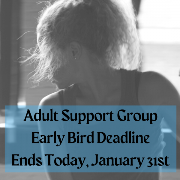 BW photo of dancer looking back with blue rectangle and text describing ASG deadline