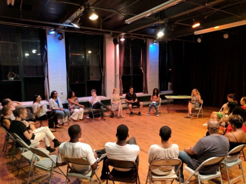 People sitting in a circle