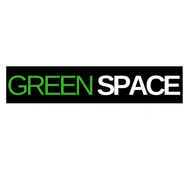 Green Space logo in green, white and black