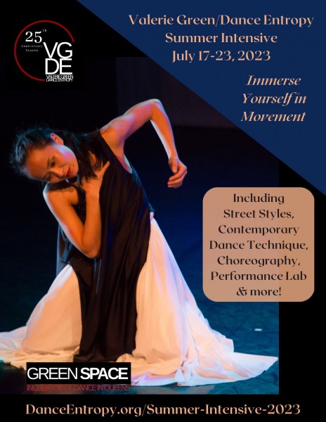 A person in still position with words around them 