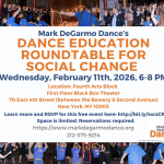 MDD Dance Education Roundtable Postcard