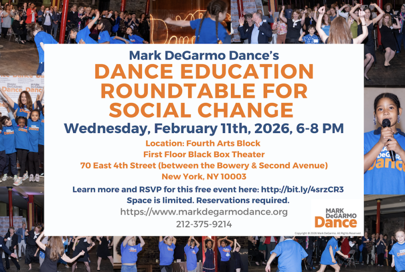 MDD Dance Education Roundtable Postcard
