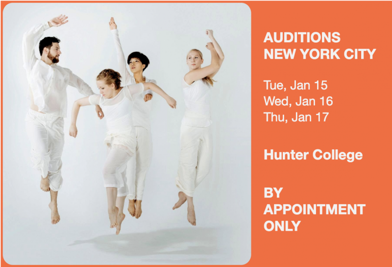 four dancers in white jumping