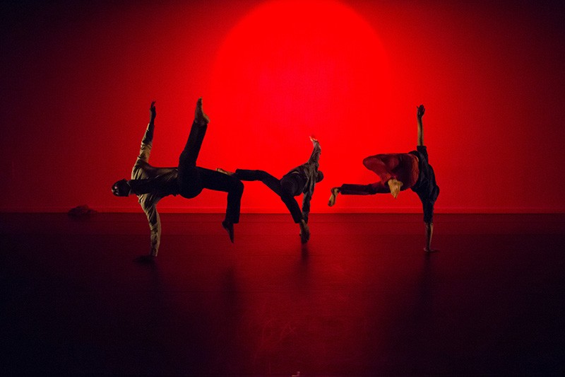 Dancers pictured Reginald Webber Jr., Matt Dittes, and Kevin Ortega Rojas