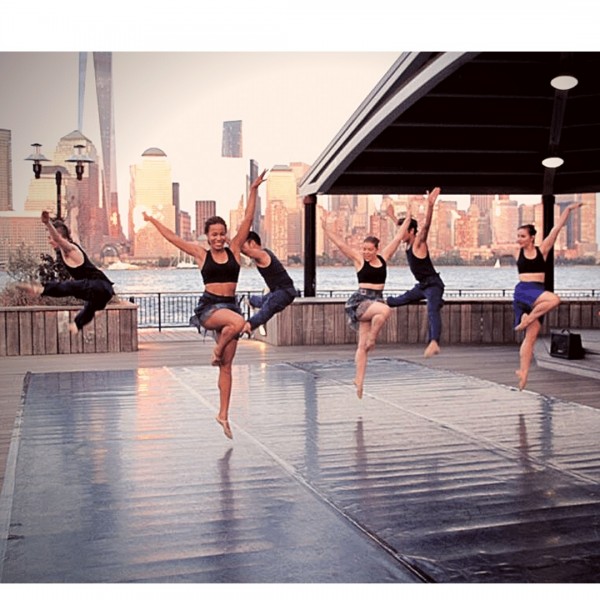 Kennedy Dancer Professional Company dancing on the Jersey City waterfront pier